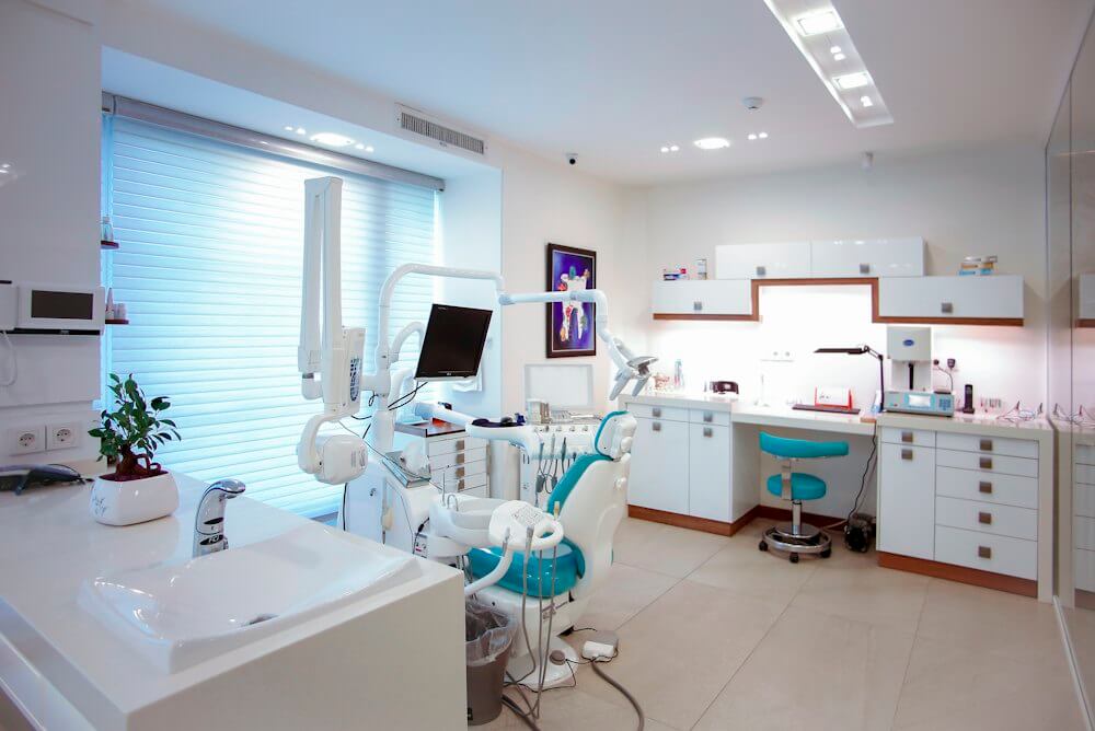 Bright, modern dental treatment room